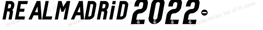 Real madrid 2022字体转换